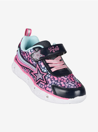 Girl's sneakers with tear and lights
