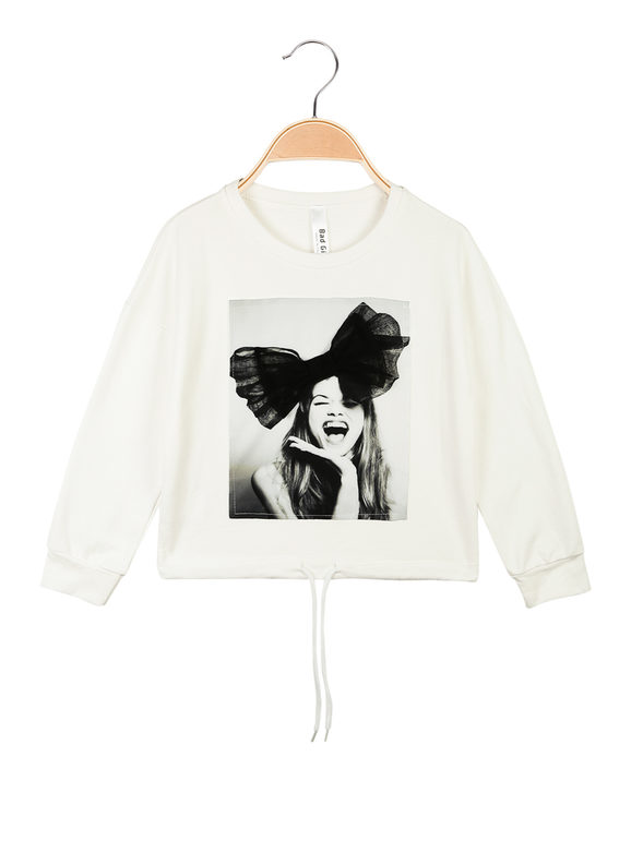 Girl's sweatshirt with print