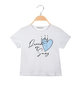 Girl's T-shirt with print and rhinestones