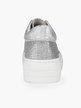 Glitte silver sneakers with platform