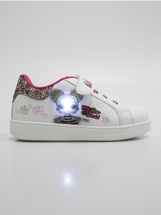 Glitter girl sneakers with tear