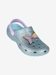 Glitter rubber bath sandals for girls