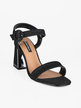 Glittery heeled sandals for women