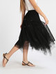 Gonna donna in tulle con strass