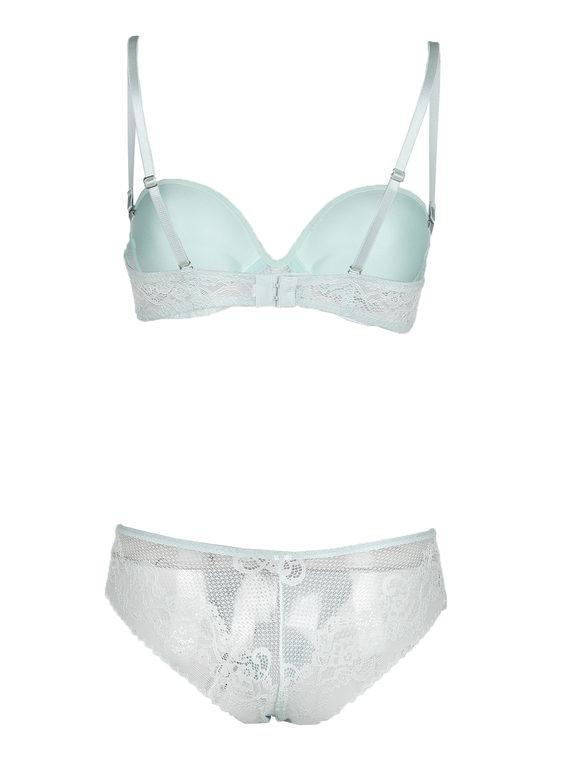 Graduated bra + panty with lace