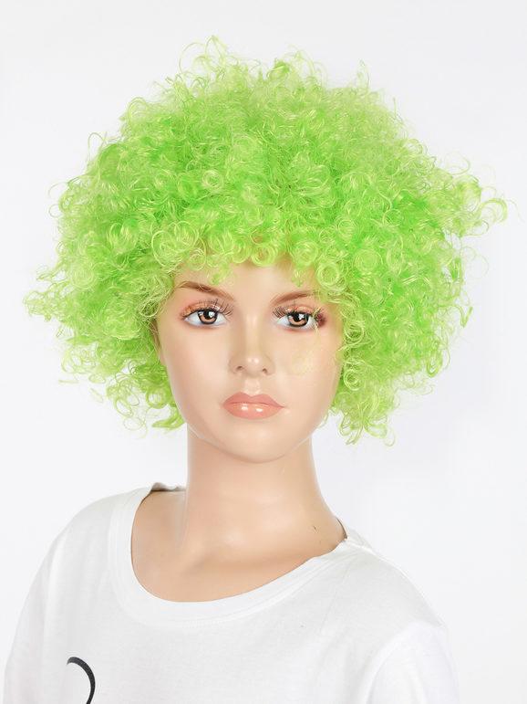 Green clown wig