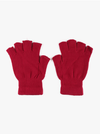 guantes de punto sin dedos
