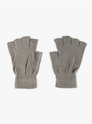 guantes de punto sin dedos