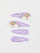 Haarspangen für kleine Mädchen mit Regenbogen
