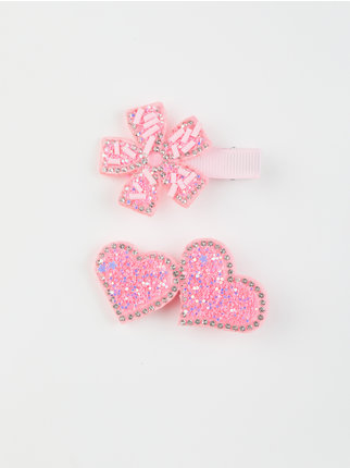 Hair clip with rhinestones for girls