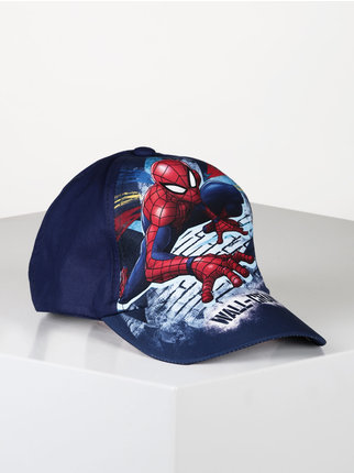 Hat with visor and print
