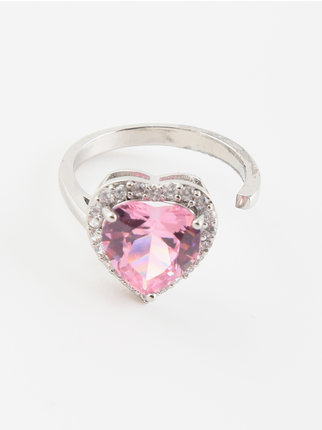 Heart stone ring