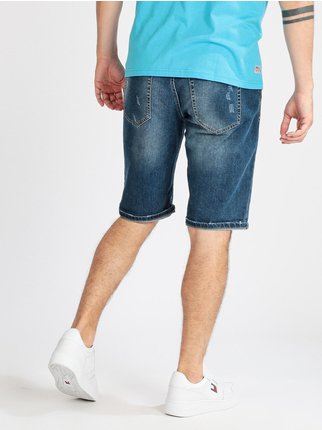 Herren-Bermudashorts in Silm-Fit-Jeans