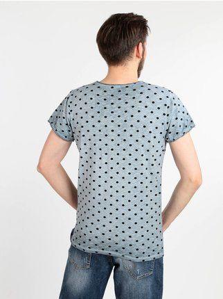 Herren Kurzarm-T-Shirt mit Polka Dots
