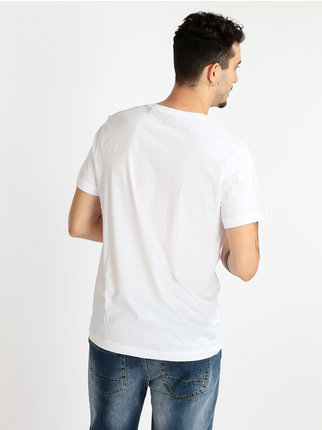 Herren-T-Shirt aus Baumwolle mit Schriftzug
 Blase
