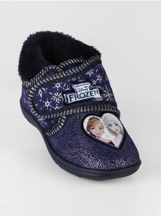 High slippers for girls with fur