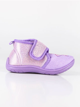 High slippers for girls with tear
