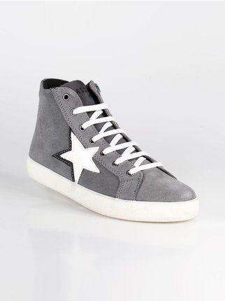 High sneakers with star for girls