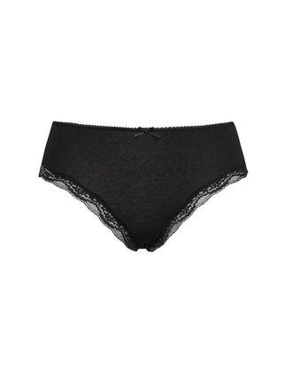 High-waisted briefs with lace