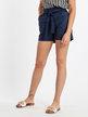 High waisted cotton shorts for women