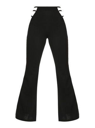 High waisted flared trousers