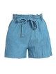 High-waisted jeans-effect shorts for women