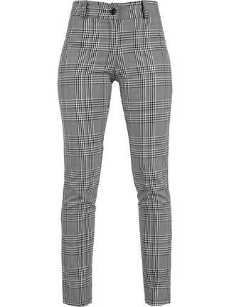 High-waisted Prince of Wales trousers