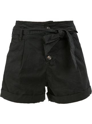 High-waisted shorts with buttons