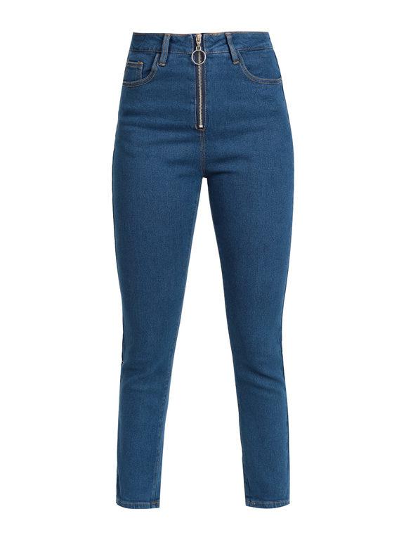 High-waisted skinny jeans for women