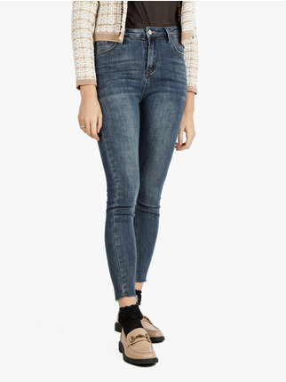 High-waisted skinny women's jeans
