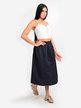 High-waisted skirt in one color