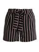 High-waisted striped shorts