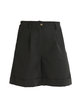 High-waisted women's shorts with cuffs