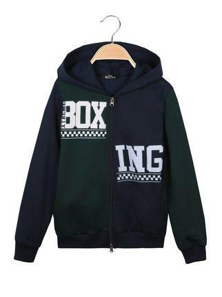 Hooded sweatshirt with lettering print