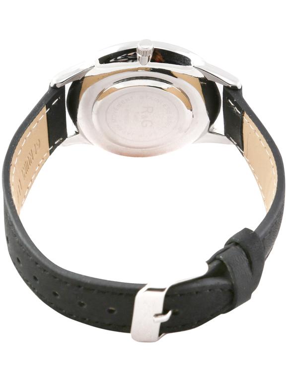 Horloge avec bracelet en cuir écologique