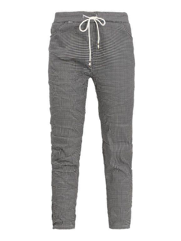 Houndstooth trousers for women
