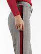Houndstooth trousers with side stripes