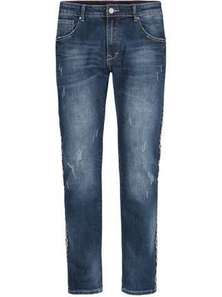 Jeans con strisce laterali