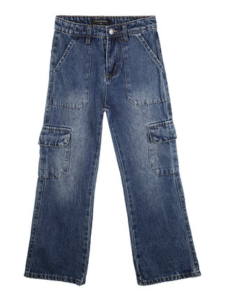 Jeans da bambina con tasconi laterali