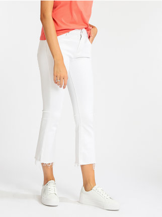 Jeans donna bianchi a zampa