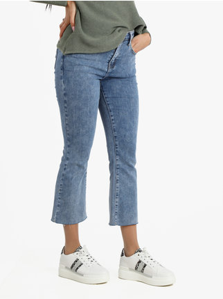 Jeans donna cropped a zampa