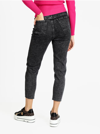 Jeans donna mom fit nero