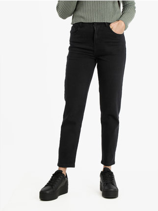 Jeans donna mom fit nero