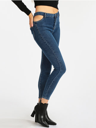 Jeans donna skinny a vita alta