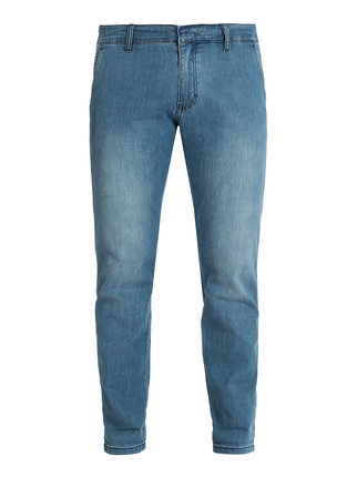 Jeans effect men's cotton trousers