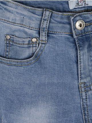 Jeans elasticizzati con disegni