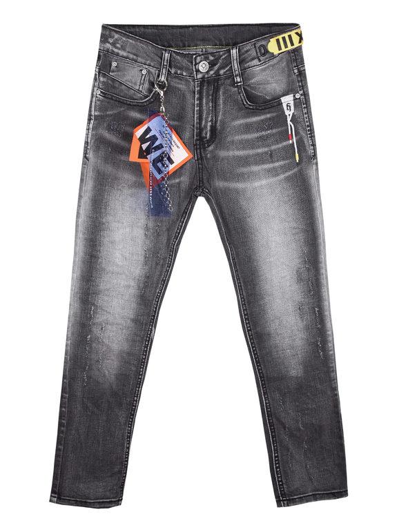 Jeans grigi con strappi