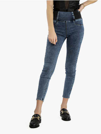 Jeans skinny da donna a vita alta elasticizzata