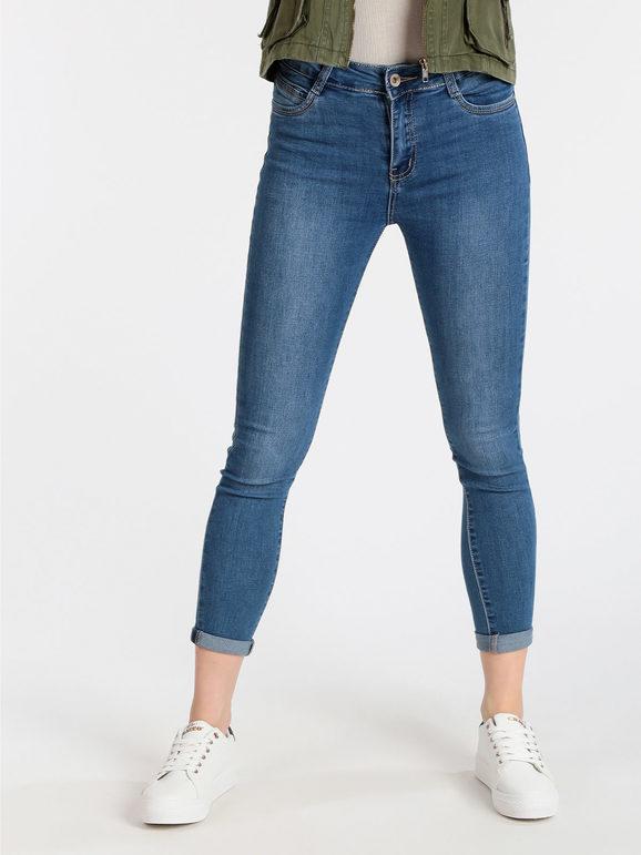 Jeans skinny donna con sfumature