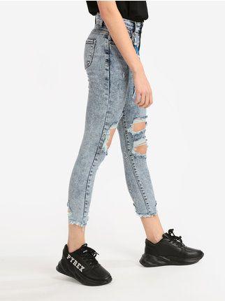 Jeans skinny donna con strappi